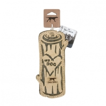 TALL TAILS 9" Natural Leather & Wool Love My Dog Log Toy