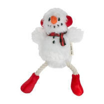 TALL TAILS Snowman Pull-Through Rope Tug Dog Toy