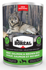 BOREAL West Coast Dog Beef, Salmon and Brown Rice 12/400g