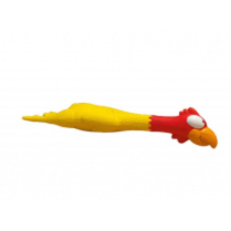 BUDZ Latex Dog Toy Chicken Squeaker 9.4" YELLOW