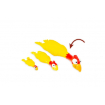 BUDZ Latex Dog Toy Chicken Squeaker 16.9" YELLOW