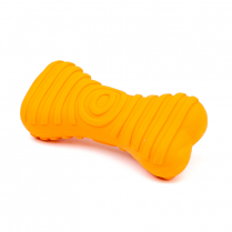 BUDZ Latex Dog Toy Bone Squeaker 4.3" ORANGE