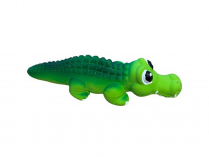 BUDZ Latex Dog Toy Alligator Squeaker 5.9" GREEN