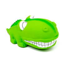 BUDZ Latex Dog Toy Big Snout Alligator Squeaker 7" GREEN