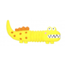 BUDZ Latex Dog Toy with Squeaker LIZZARD YELLOW 5"