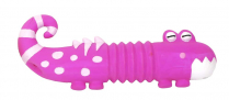 BUDZ Latex Dog Toy with Squeaker LIZZARD PINK 5"