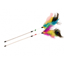 BUDZ Feather Toys for Cats MULTICOLOURED 14" 12ct