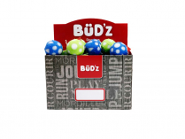 BUDZ Rubber Display Small Full Balls BLUE+LIME GREEN 42ct