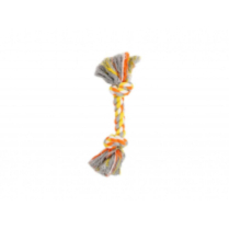 BUDZ Dog Toy Rope with 2 Knots ORANGE and YELLOW 8.5"