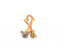 BUDZ  Dog Toy Rope with 4 Knots ORANGE and YELLOW 15.5"