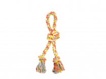 BUDZ  Dog Toy Rope Double w/3 Knots ORANGE and YELLOW 11.5"