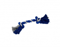 BUDZ Dog Toy Rope with 2 Knots GRAY and BLUE 20"