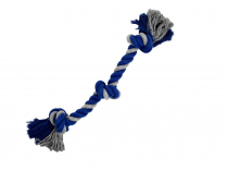 BUDZ Dog Toy Rope with 3 Knots GRAY and BLUE 23.5"