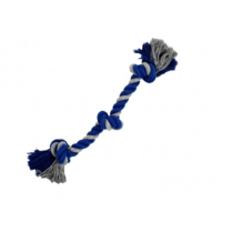 BUDZ Dog Toy Rope with 3 Knots GRAY and BLUE 23.5"