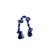 BUDZ Dog Toy Rope with 4 Knots GRAY and BLUE 27.5"