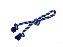 BUDZ Dog Toy Rope Double with 3 Knots GRAY and BLUE 23.5"