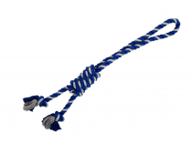 BUDZ Dog Toy Rope Dble LoopNNoose Knot GRAY and BLUE 27.5"