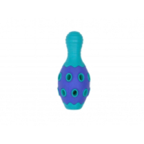 BUDZ Rubber Dog Toy Astro BOWLING PIN 6" BLUE