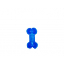BUDZ Rubber Dog Toy SPIKED BONE BLUE