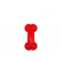 BUDZ Rubber Dog Toy SPIKED BONE RED