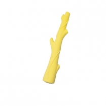 BUDZ Dog Toy Rubber Foam Branch Yellow 11''