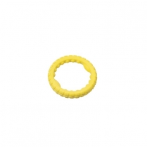 BUDZ Dog Toy Rubber Ring Foam Yellow 7.5''