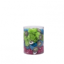 BUDZ Cat Toy Coloured Neting Balls Jar 48ct