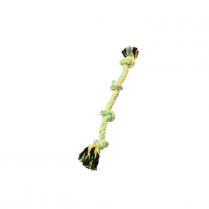 BUDZ Dog Toy Rope w/ 4 Knots Green and Yellow 15.5''