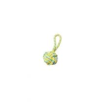 BUDZ Dog Toy Rope Monkey Fist w/Loop Green and Yellow 7.5''