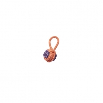 BUDZ Dog Toy Rope Monkey Fist w/Loop Orange-Purple 7.5''