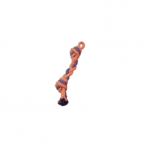 BUDZ Dog Toy Rope Braided w/ 2 Knots Orange-Purple 11.5''