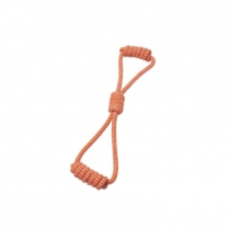 BUDZ Dog Toy Rope Two Handles w/ Knot Orange 15''