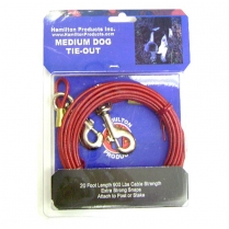 HAMILTON 20' MED WT Tie-Out Cable  RED