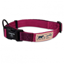 HAMILTON 5/8"X12-18" Adj Dog Collar Rasberry Wine