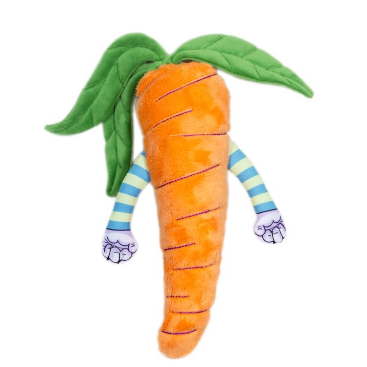 Fuzzu Steamed Vegetables Cranky Carrot Dog Toy Maddies Online
