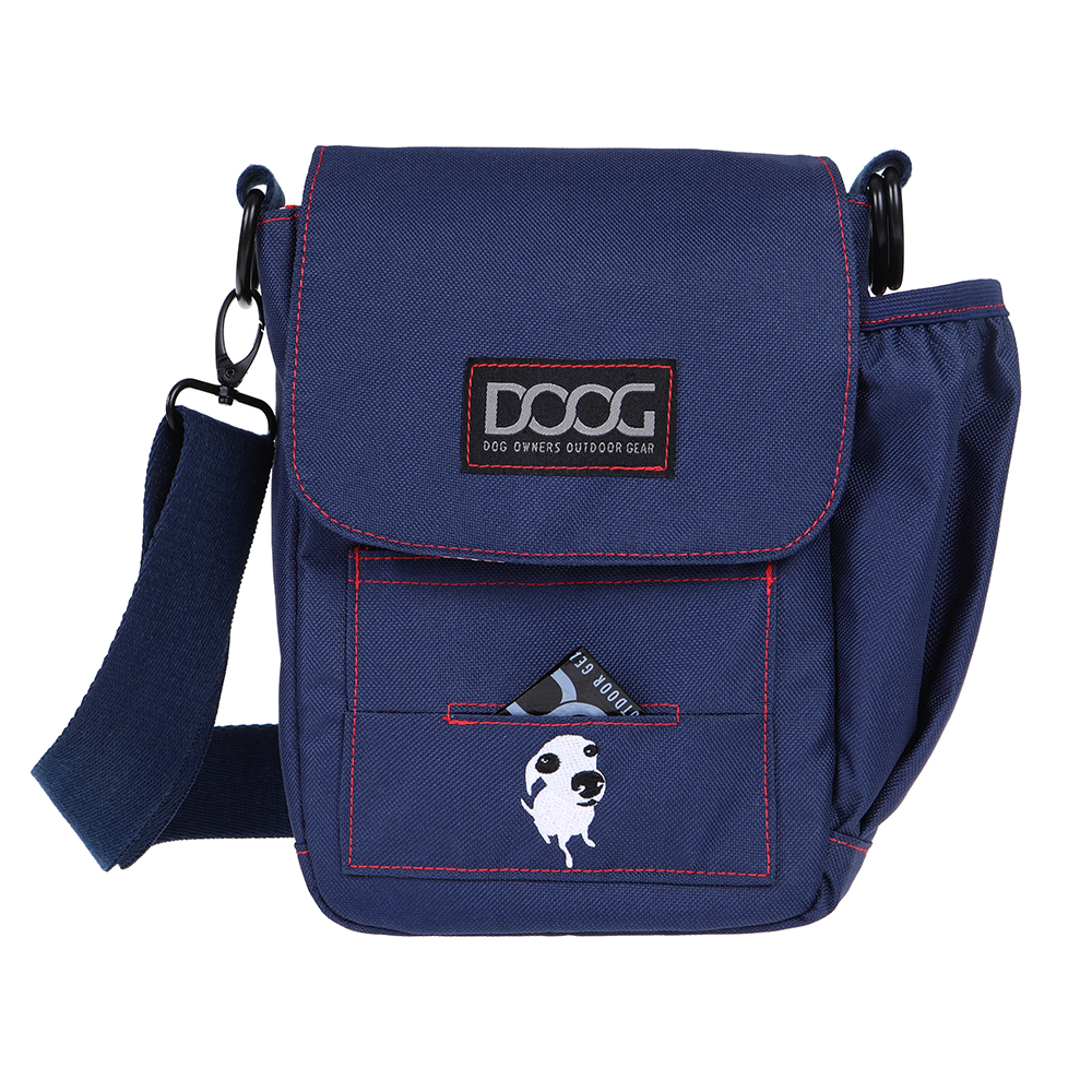 DOOG Shoulder Bag  Navy with Red