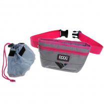 DOOG Treat Pouch  Grey/Pink Large