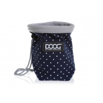 DOOG Treat Pouch Stella, Navy with White Spots Small