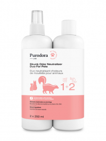 PURODORA Skunk Odor Neutralizer Duo for Pets 2x250ml