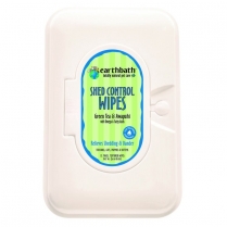 Earthbath Shed Control Wipes Green Tea-Awapuhi 72ct(MDISC)