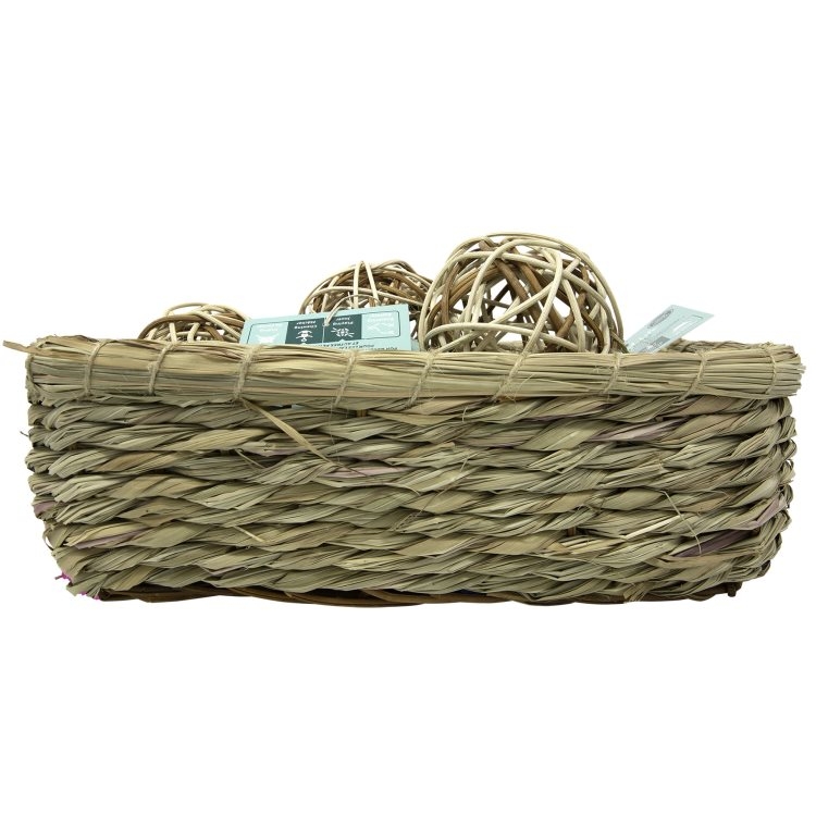 OXBOW Deluxe Hay Wrap and Rattan Ball Basket (MDISC)