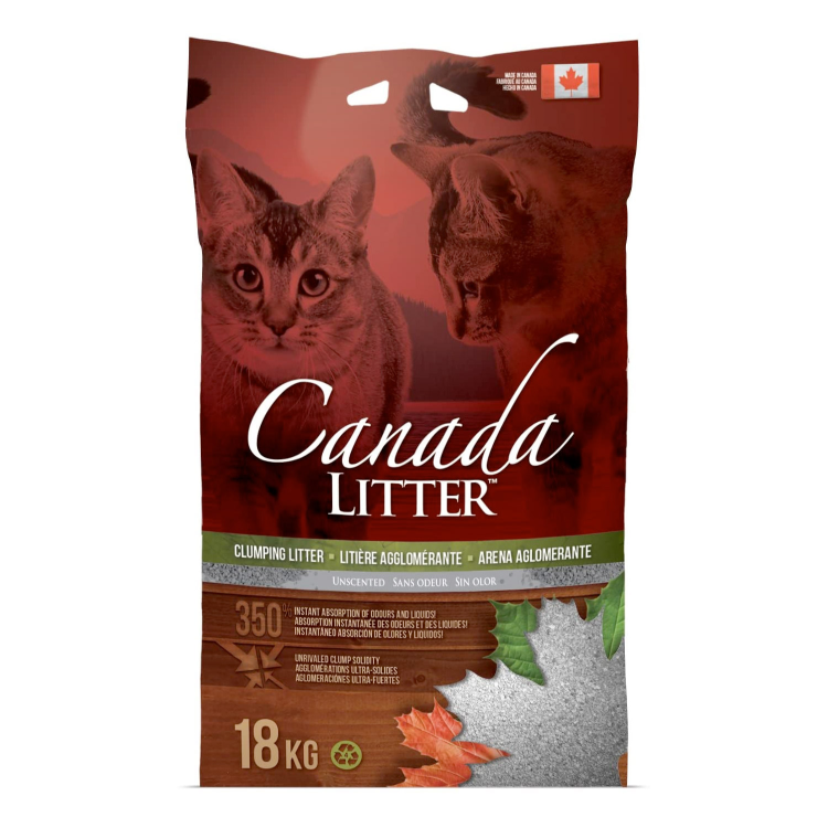 Canada Litter Unscented Clumping Bentonite Cat 18Kg/39.7lb Maddies Online