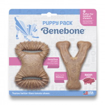 BENEBONE Puppy Dental Chew and Wishbone Bacon TINY 2pk