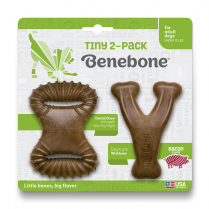 BENEBONE Dental Chew and Wishbone Bacon TINY 2pk