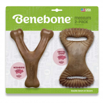BENEBONE Dental Chew and Wishbone Bacon MEDIUM 2pk