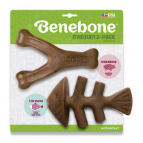 BENEBONE Fishbone and Wishbone Bacon MEDIUM 2pk