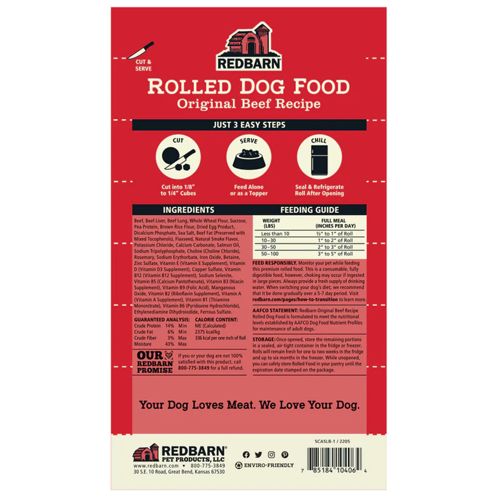 REDBARN Dog Beef Roll 4lb/1.81kg