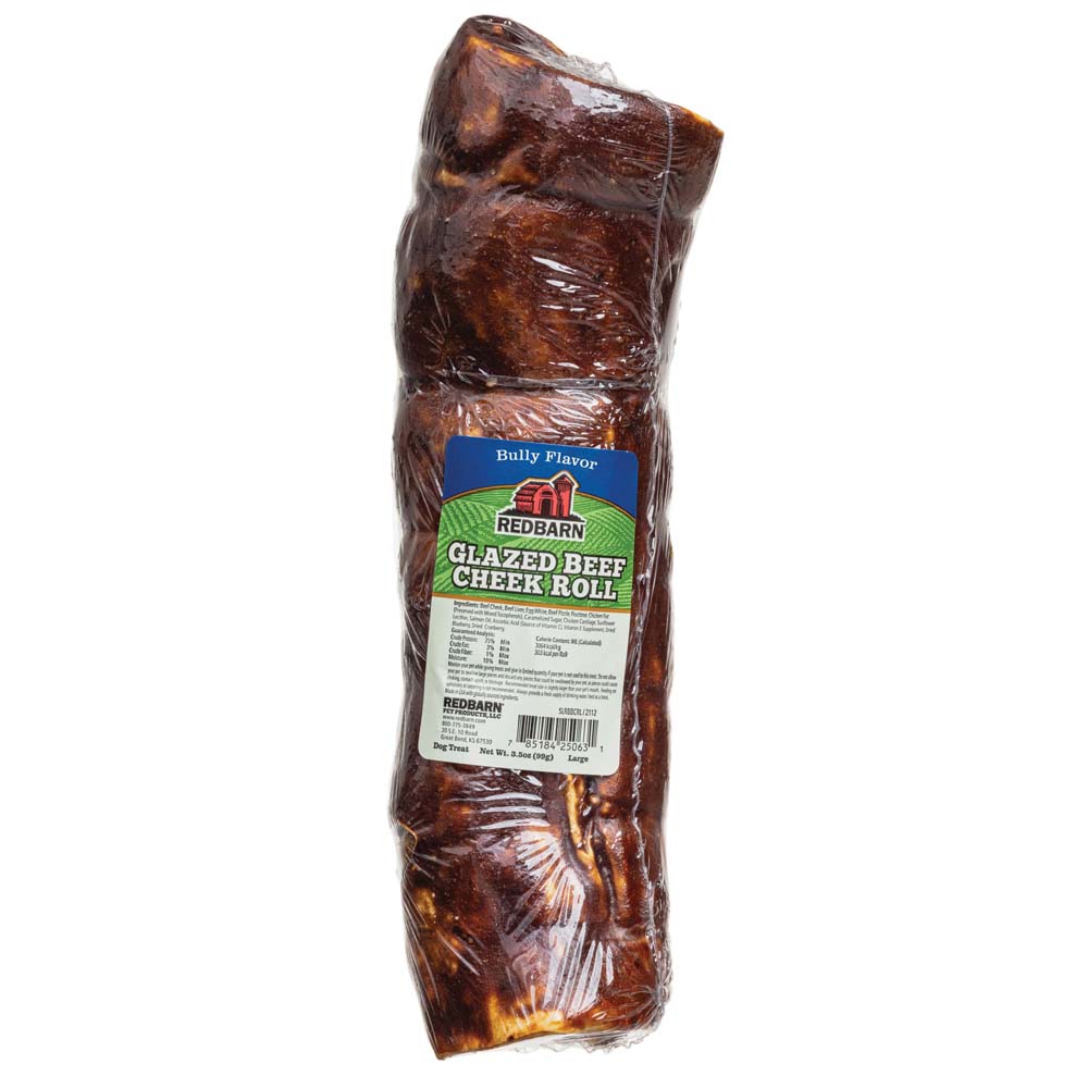 REDBARN Glazed Bully Beef Cheek Roll Large 12ct Maddies Natural