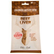 THIS and THAT Beef Liver Enhanced Antler Chew Small