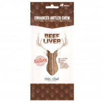 THIS and THAT Beef Liver Enhanced Antler Chew Medium